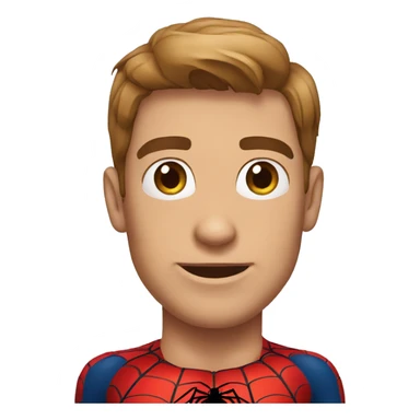 Spiderman man emoji of face sticker