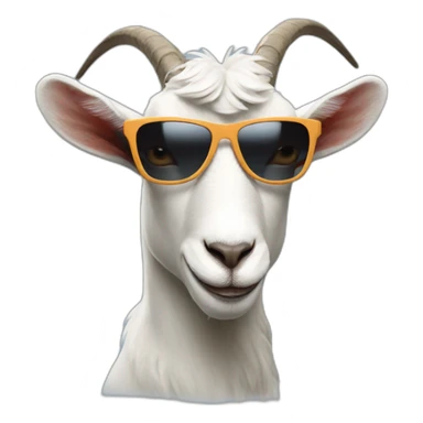 cool goat with sunglasses sticker