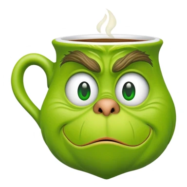 Creepy Grinch mug sticker
