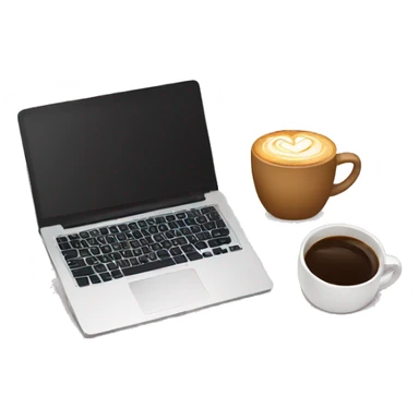 Laptop and coffee sticker