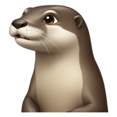 Loutre sur cheval sticker
