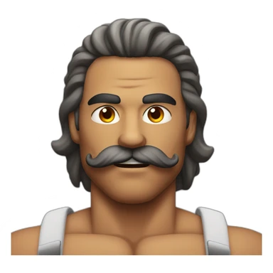 Muscles mustache expressive Cuban man sticker