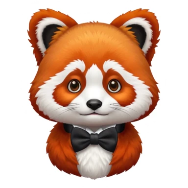 red panda with bow tie sticker