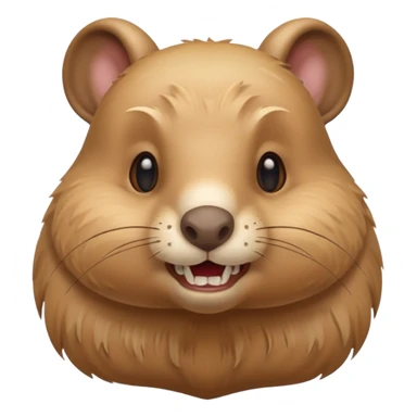beaver with rabbit teeth and blonde hair sticker