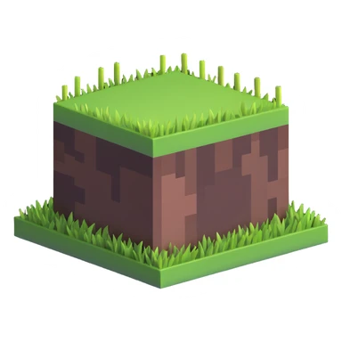 Minecraft grass block sticker