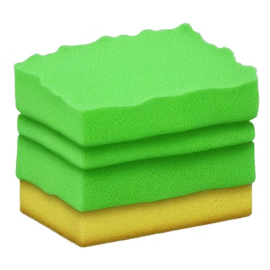 green flat square dish sponge sticker