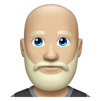Bald guy long beard blonde hair blue eyes sticker