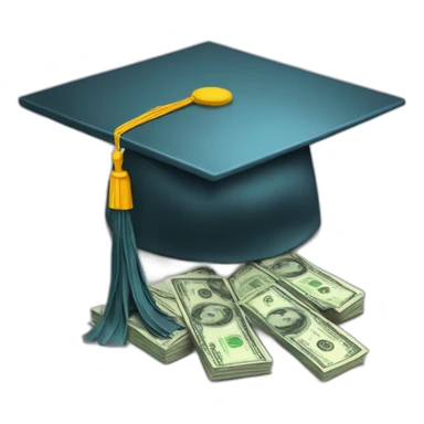 GRADUATION CAP WITH MONEY sticker