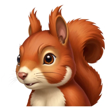 emoji  Realistic red Mama squirrel sticker