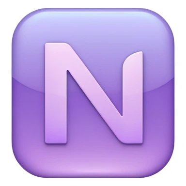 Netflix aesthetic "N" logo in pastel purple sticker