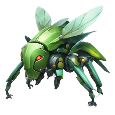 Spiky Medabot-Beetle-Dragon-Mecha sticker