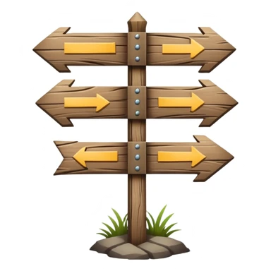 signpost with different paths sticker
