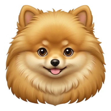 Create a golden pomeranian, all cute and fluffy sticker