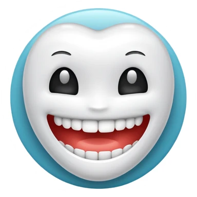 TEETH clean icon in the round sticker