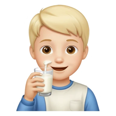 kid drinking milk sticker