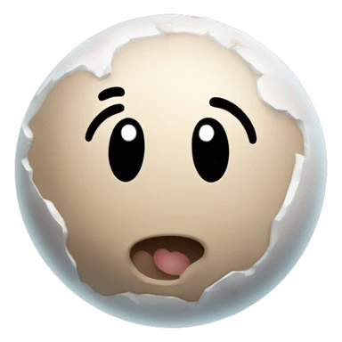 Pluto as a planet, depicted as a small, icy celestial body with a rocky surface and a heart-shaped icy region. The design should emphasize Pluto’s distinct features, such as its pale brown and white tones sticker