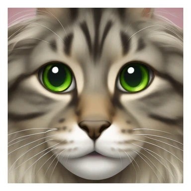 Maincoon with green eysa sticker