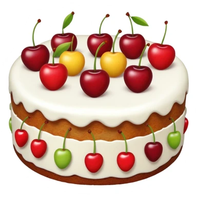 a whole fruit cake, simple, clear sticker