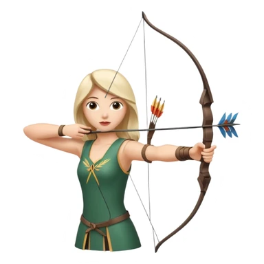 persona con un arco apuntando a una diana sticker