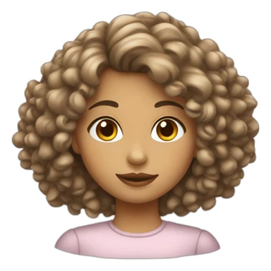 Fille cheveux bouclés sticker