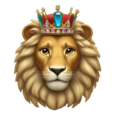 Lion with a crown  sticker