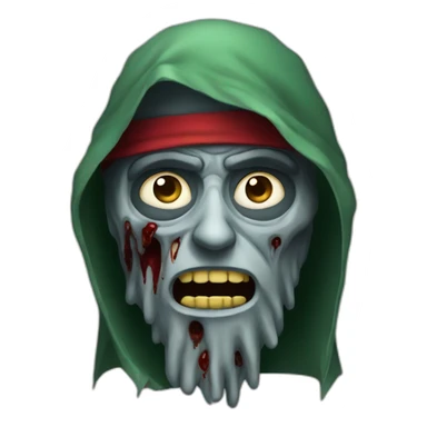 A zombie wearing a jordanian shmagh sticker