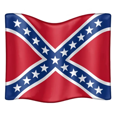  confederate flag emoji that has 13 stars in a x pattern sticker