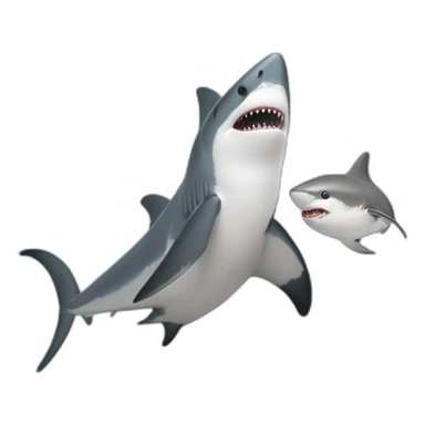 Requin mangeant une mouette sticker