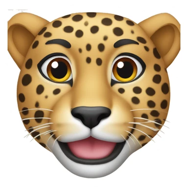 Cheetah wearing a red baseball hat sticker