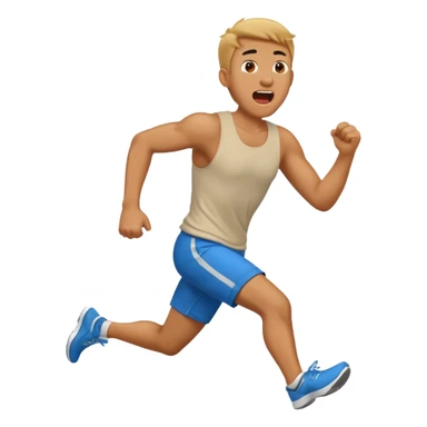 Man screaming and running sticker