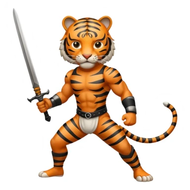 Tiger animal fencing sword  sticker