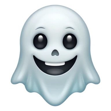 cute creepy smiley ghost sticker