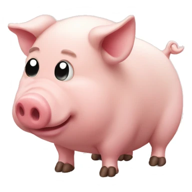Pooping pig sticker