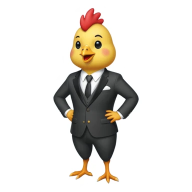 chicken in suit  sticker
