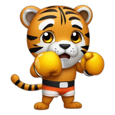 boxing Training  Tiger  sticker