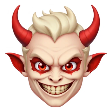 Evil grin devil sticker