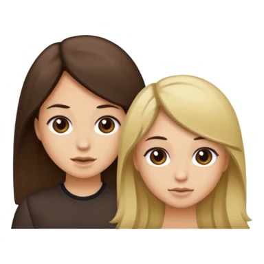 bestiess one with dark brown hair and one with dirty blonde hair sticker