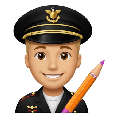 Unites States Marine eating Crayons sticker