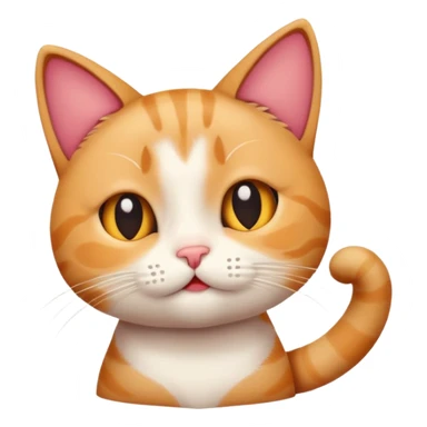 Embarrassed cat when he do not know how to answer to a proposal sticker