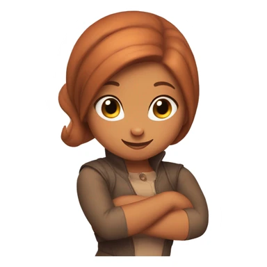 shy squirrel girl covering herself with her tail sticker