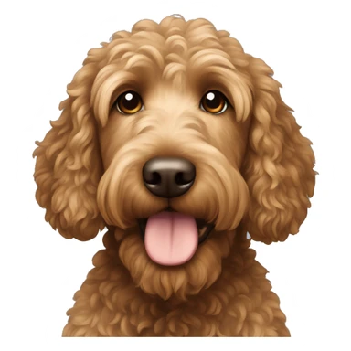 Brown goldendoodle sticker