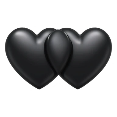 İki siyah kalp Birleşik sticker