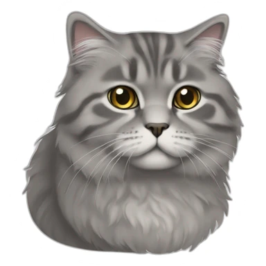 cat-graytabby-scottishfold-longhair-upset-upset sticker