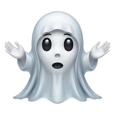A ghost of a font character sticker
