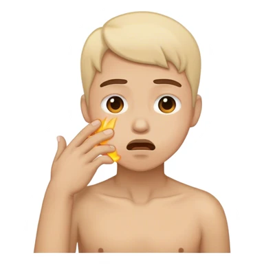 person pretend choking itself sticker