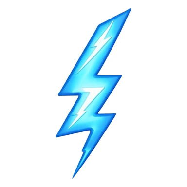 blue lightning bolt sticker
