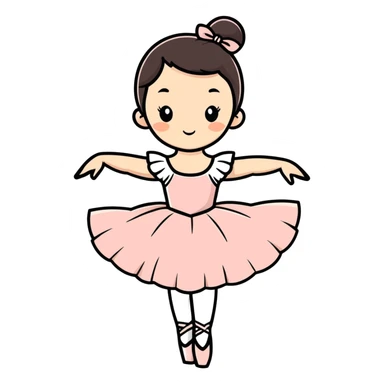 Ballerina with a capuchina head sticker