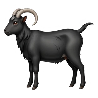 black goat side view sticker