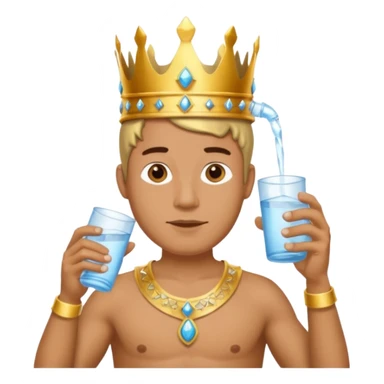 One man surved Drinking water queen sticker
