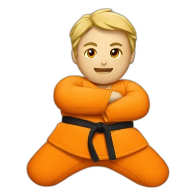 orange belt judo sticker